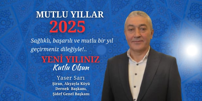 Yaser Sarı'nın Yeni Yıl Mesajı