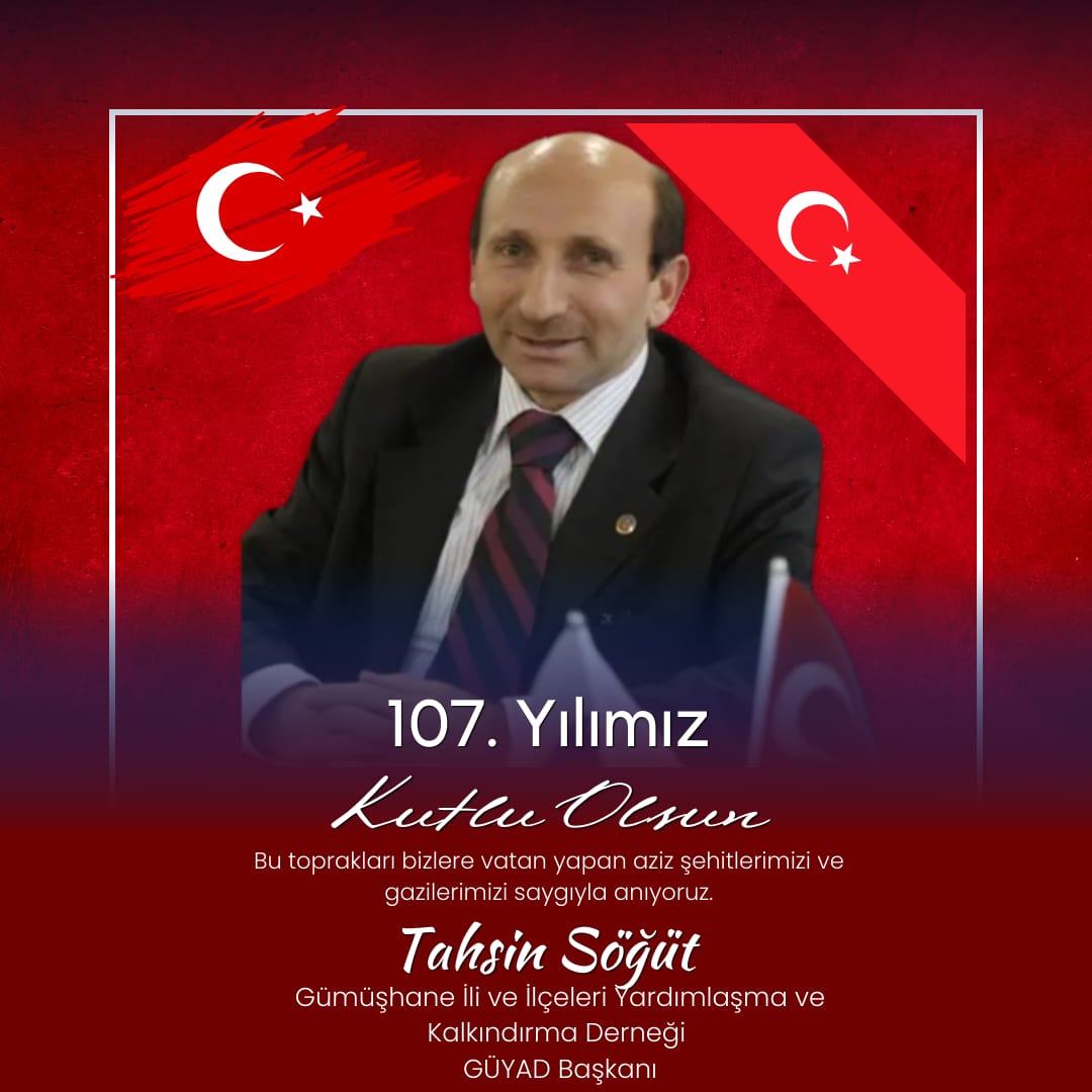 Tahsin Söğüt'ün 107. Yıl Kurtuluş Günü Mesajı