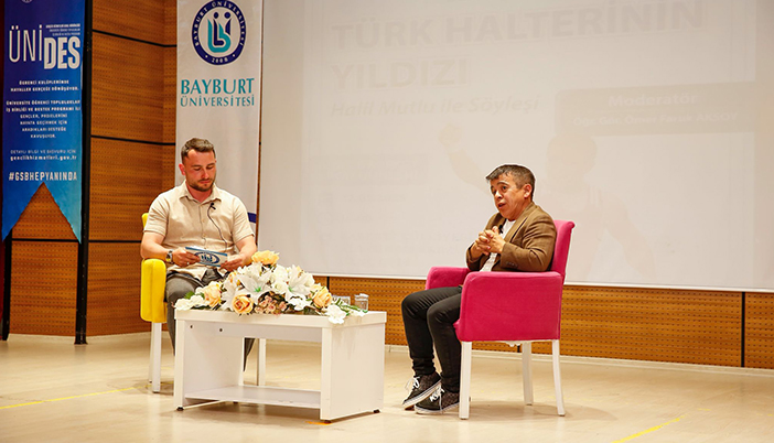 Efsane Halterci Halil Mutlu Bayburt Üniversitesi’nde Öğrencilerle Buluştu