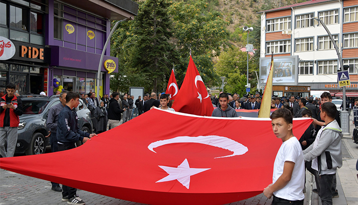 Gümüşhane’de Gaziler Günü Yürüyüşü Düzenlendi