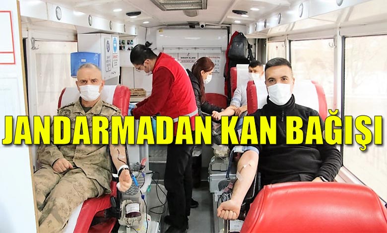 Jandarma Personeli Kan Bağışında Bulundu