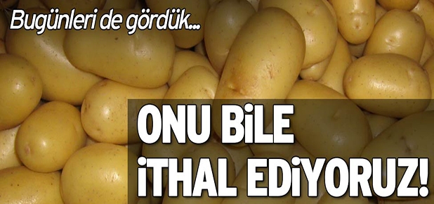 Patatesi bile ithal eder hale geldik